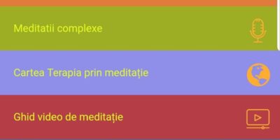 Aplicatia Terapia prin meditatie Aplicatia Terapia prin meditatie
