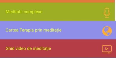 Aplicatia Terapia prin meditatie