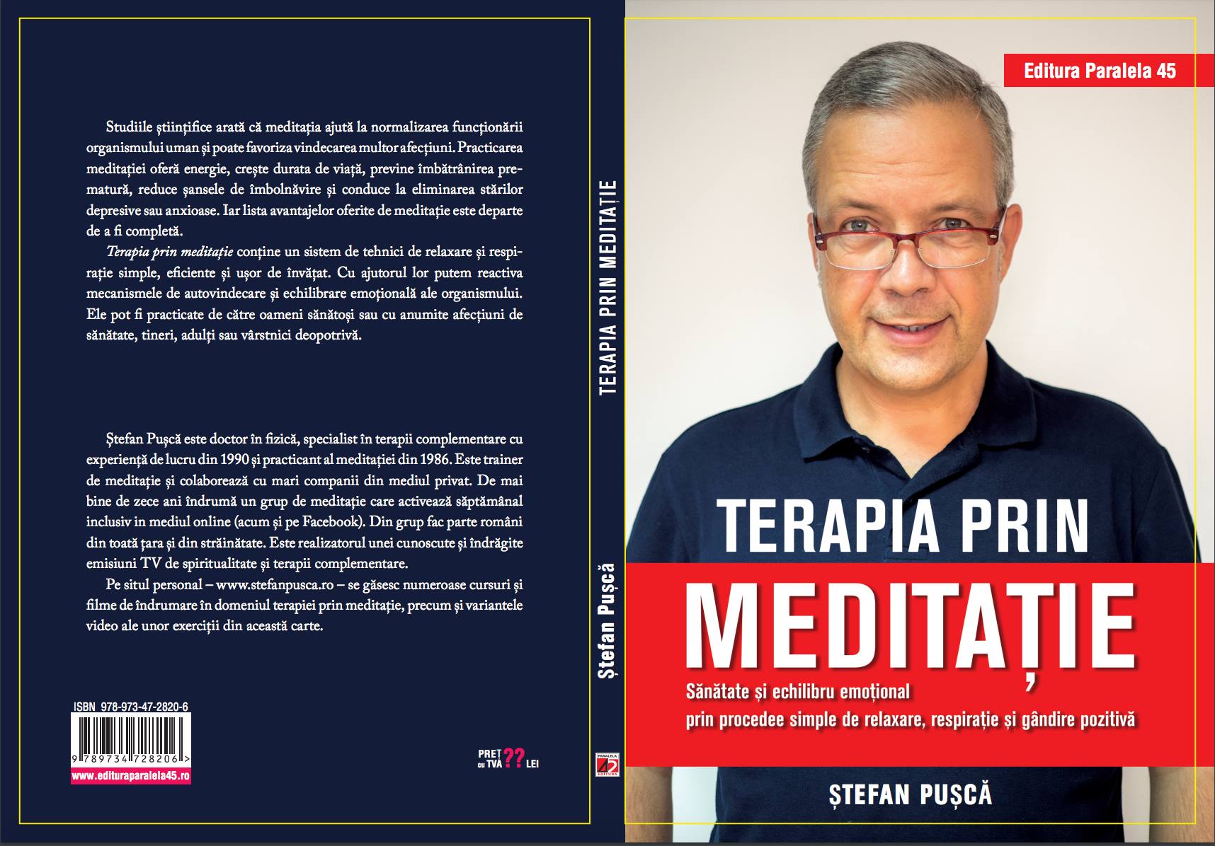 A aparut cartea “Terapia prin meditatie”-Sanatate si echilibru emotional prin procedee simple de relaxare, respiratie si gandire pozitiva.